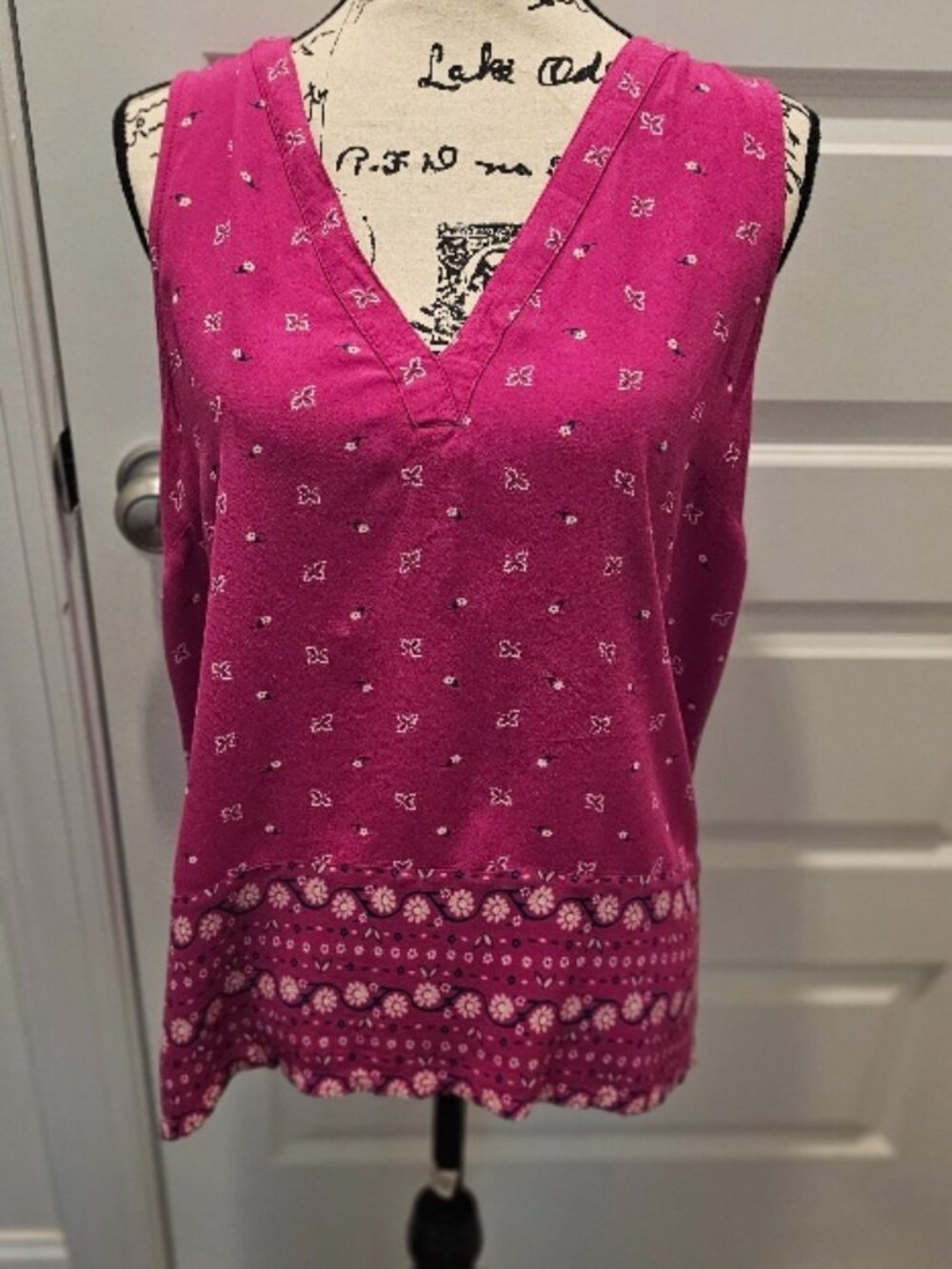 Old Navy XL Extra Large Sleeveless Blouse Tank Shirt Pink